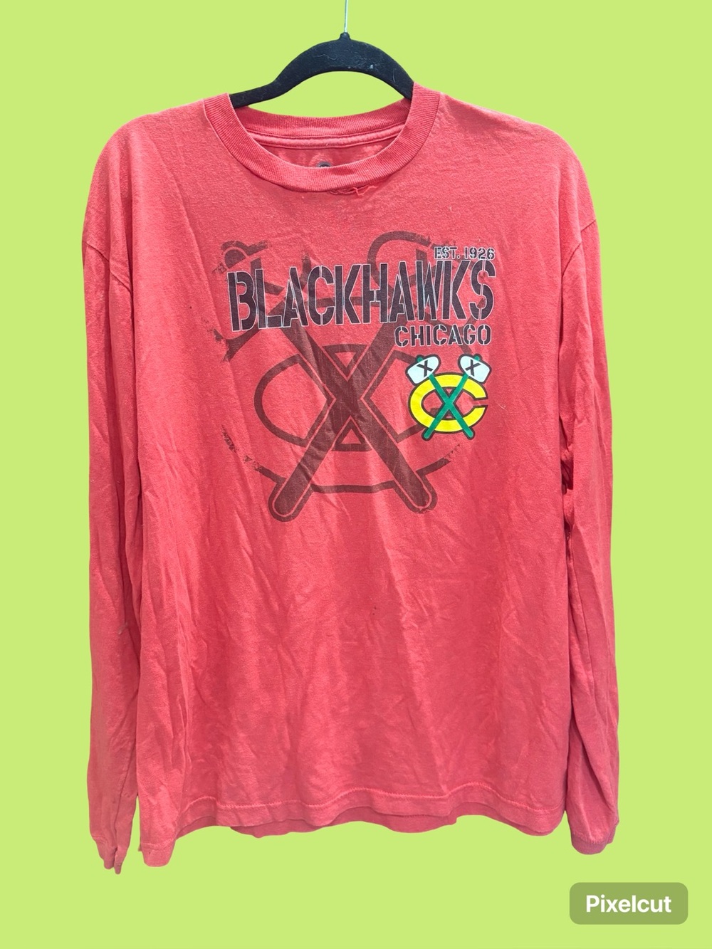 NHL Chicago Blackhawks Long-Sleeve Tee - Coral Red